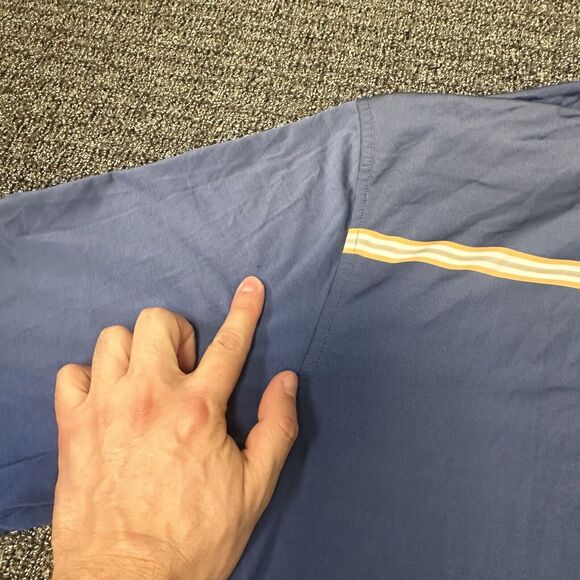 FootJoy Polo Shirt Mens Size XL Blue Stretch Performance Golf Logo See Details - Picture 8 of 8